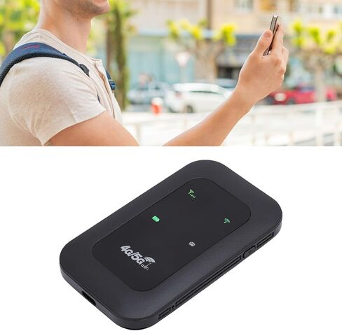 Yosoo Health Gear 4G 5G يدعم نقطة اتصال واي فاي المحمولة، راوتر واي فاي محمول للسفر مع فتحة بطاقة SIM يدعم 10 أجهزة متصلة نقطة اتصال عالية السرعة 300 ميجابت في الثانية in Saudi Arabia