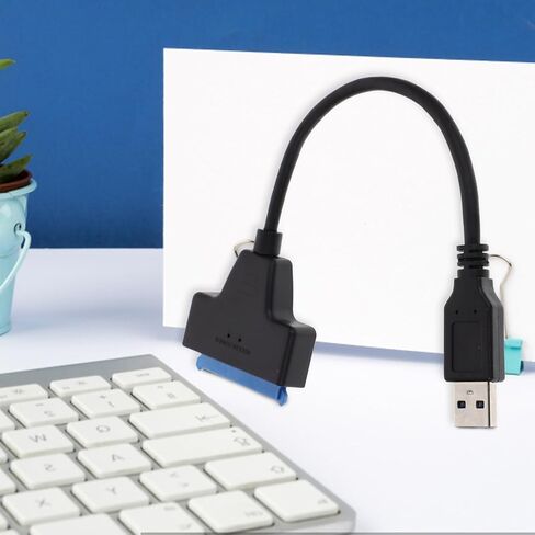5 Inch Serial Ata Hard Drive Cable USB External Disk Adapter Data Transfer Converter for SSD Hard Disk Compatible with Desktop and Laptop Computers in Saudi Arabia