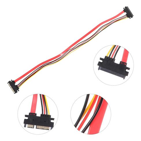 Veemoon Power Adapter Cable 7+15 Pin Male to Female Optical Drive and Hard Disk Extension Cord 2pcs for Computer Power Supply and Data Connection in Saudi Arabia