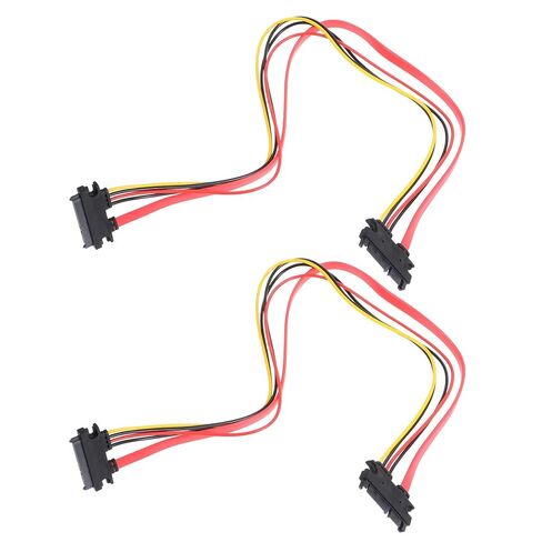 BESPORTBLE 2 Pcs Hard Disk Extension Cable 7+15 Pin Male to Female Power Adapter Cord for Computer Optical Drive Connection and Data Transfer in Kuwait