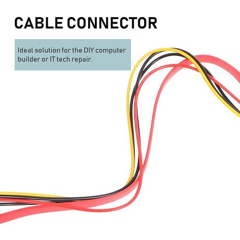 BESPORTBLE 2 Pcs Hard Disk Extension Cable 7+15 Pin Male to Female Power Adapter Cord for Computer Optical Drive Connection and Data Transfer in Kuwait