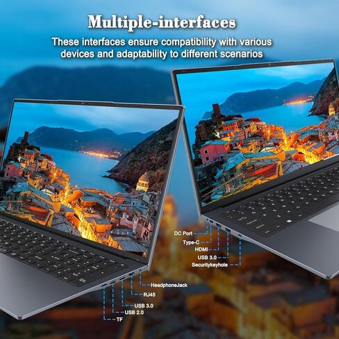 17.3 Inch Windows 11 Laptops 12th Generation Processor N95 4C 4T(3.4Ghz), 16GB RAM 512GB SSD Laptop Computer 10000mAh Large Battery Type-C(Data), WiFi5,BT,RJ45,Dual Stereo Speakers, Backlit Keyboard in Saudi Arabia