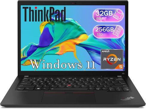 كمبيوتر محمول Lenovo ThinkPad X13 FHD يعمل بنظام Windows 11 Pro، AMD Ryzen 5 PRO 4650U، ذاكرة الوصول العشوائي 32 جيجابايت، 256 جيجابايت SSD، HDMI، Thunderbolt، Ryzen Notebook Win 11 (متجدد) in Kuwait