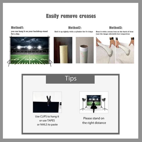 Football Field Backdrop Sports Stadium Photography Background Football Theme Birthday Party Decorations Banner Supplies (82x59inch(7x5FT)) in Kuwait