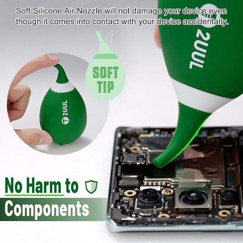 DIYPHONE لينة طرف الكاميرا منفاخ الغبار عدسة منفاخ الهواء عدسة الكاميرا نظافة منفاخ الهواء منفاخ الغبار للهاتف عدسة الاستشعار LCD لوحة المفاتيح الشاشة، الأخضر in Kuwait