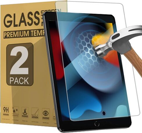 [2Pack] واقي شاشة لجهاز iPad Air الجيل الرابع 10.9 من ZenRich لجهاز iPad Pro 11 بوصة 2021/2020/2018 زجاج مقاوم للوهج والضوء الأزرق للشاشات متوافقة مع قلم رصاص/هوية الوجه in Kuwait