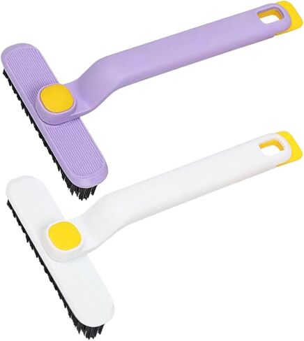 HOMSFOU 2pcs Multifunctional Crevice Cleaning Brush for Bathroom and Floor, Small Groove Scrubber with Rotatable Head, Sturdy Plastic Handle, Gap and Tile Cleaning Tool for Home Use in Saudi Arabia