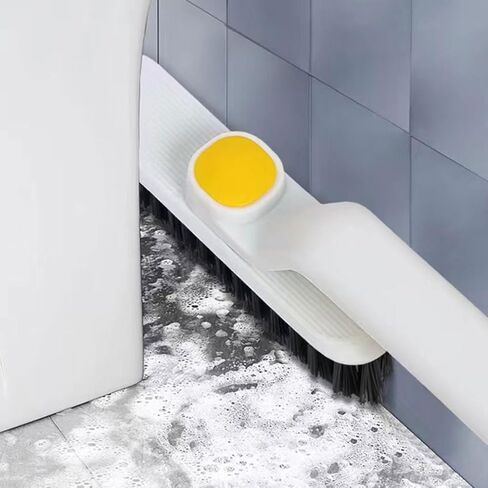 HOMSFOU 2pcs Multifunctional Crevice Cleaning Brush for Bathroom and Floor, Small Groove Scrubber with Rotatable Head, Sturdy Plastic Handle, Gap and Tile Cleaning Tool for Home Use in Saudi Arabia