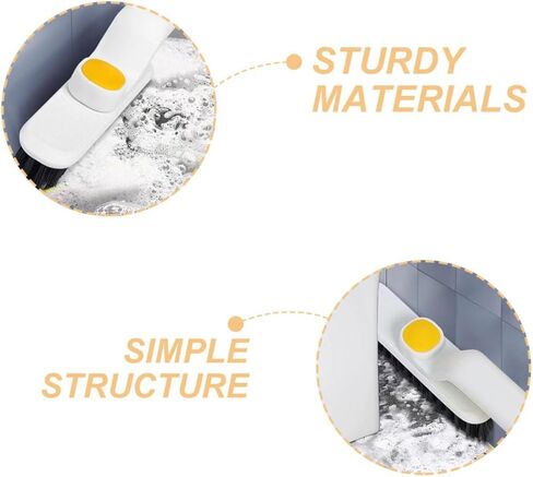 HOMSFOU 2pcs Multifunctional Crevice Cleaning Brush for Bathroom and Floor, Small Groove Scrubber with Rotatable Head, Sturdy Plastic Handle, Gap and Tile Cleaning Tool for Home Use in Saudi Arabia