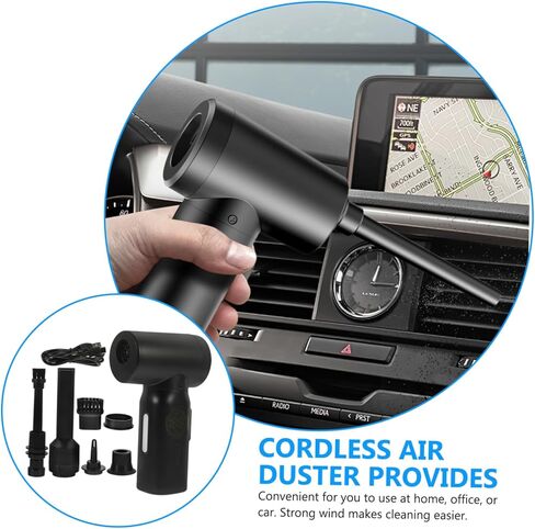 Lurrose Compressed Air Duster Electric Air Blower Portable for Pc Car Detailing in Saudi Arabia