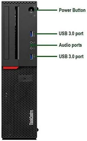 Lenovo ThinkCentre M700 SFF Desktop Computer, 6th Gen Dual Core i3-6100 3.7GHz, 8GB DDR4 RAM 256GB SSD, VGA, DisplayPort, Keyboard & Mouse, WiFi, BT, Windows 11 Pro (Renewed) in Kuwait
