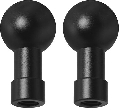 2PCS 20mm Ball Mount Aluminum Adapter,with 1/4 Female Thread (1/4-20 6mm Included), Straight Conversion Bracket for Photo Stand, Holder & Sports Camera, Compatible with 20mm Ball Components, Black in Saudi Arabia