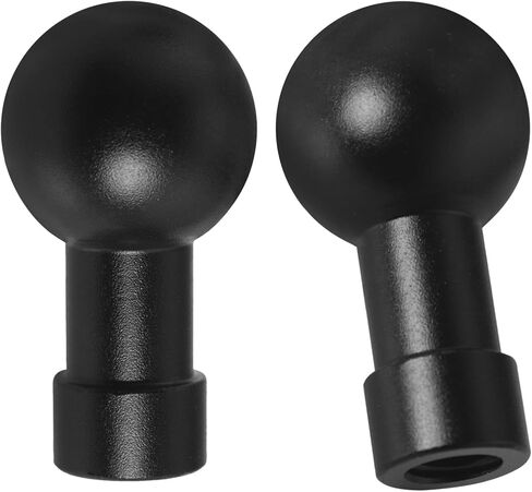 2PCS 20mm Ball Mount Aluminum Adapter,with 1/4 Female Thread (1/4-20 6mm Included), Straight Conversion Bracket for Photo Stand, Holder & Sports Camera, Compatible with 20mm Ball Components, Black in Saudi Arabia