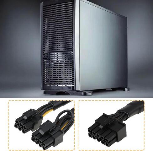 قم بإنشاء فكرة 10pin إلى 6+8pin 50cm PCIe GPU كابل محول الطاقة متوافق مع HP ML350 ML360 G9 in Saudi Arabia