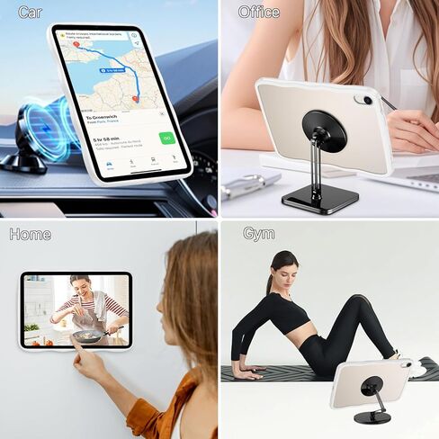 Telaso لجهاز iPad mini 7 A17 Pro 2024/iPad Mini 6 2021 8.3 بوصة iPad mini 7th/6th Gen Wave Frame Design جراب مغناطيسي، غطاء خلفي شفاف غير لامع ناعم من مادة TPU لجهاز iPad mini 7/Mini 6، شفاف متجمد in Kuwait