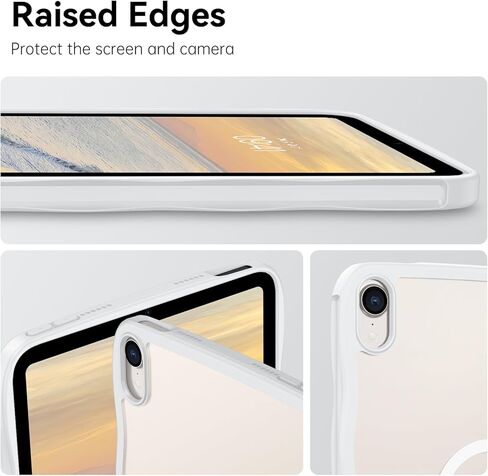 Telaso لجهاز iPad mini 7 A17 Pro 2024/iPad Mini 6 2021 8.3 بوصة iPad mini 7th/6th Gen Wave Frame Design جراب مغناطيسي، غطاء خلفي شفاف غير لامع ناعم من مادة TPU لجهاز iPad mini 7/Mini 6، شفاف متجمد in Kuwait