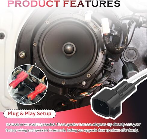 4PCS Speaker Harness Adapter,OEM#72-5600 Door Speaker Adapter for Easy Speakers Connection,Speakers Wiring Harness Car Accessories Compatible with Ford Lincoln Mercury Mazda in Saudi Arabia