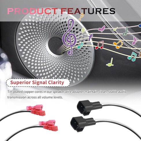 4PCS Speaker Harness Adapter,OEM#72-5600 Door Speaker Adapter for Easy Speakers Connection,Speakers Wiring Harness Car Accessories Compatible with Ford Lincoln Mercury Mazda in Saudi Arabia