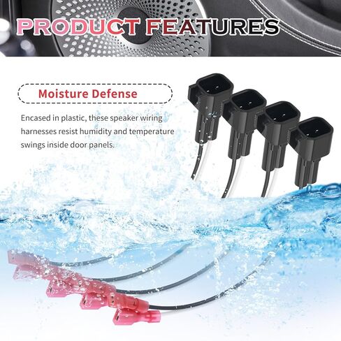 4PCS Speaker Harness Adapter,OEM#72-5600 Door Speaker Adapter for Easy Speakers Connection,Speakers Wiring Harness Car Accessories Compatible with Ford Lincoln Mercury Mazda in Saudi Arabia
