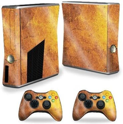 غلاف MightySkins اللامع لوحدة التحكم Xbox 360 S - ذهبي مزخرف | لمسة نهائية لامعة واقية ومتينة شديدة اللمعان | سهل التطبيق والإزالة وتغيير الأنماط | صنع في الولايات المتحدة الأمريكية in Kuwait