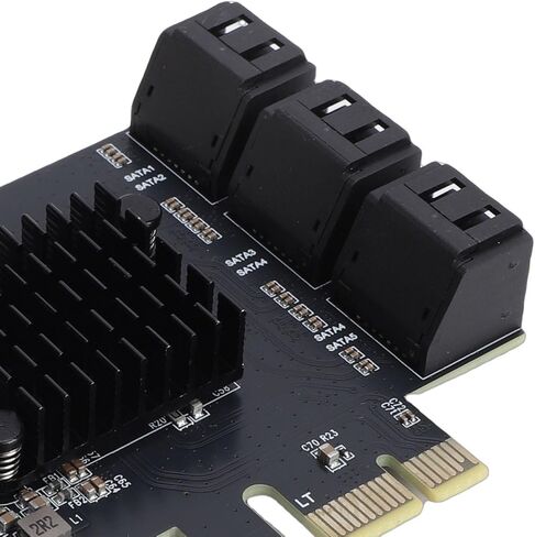 بطاقة توسيع PCIe ذات 6 منافذ، وحدة تحكم PCI E 1X بسرعة 6 جيجابت في الثانية إلى وحدة تحكم Serial ATA 3.0 مع محول وحدة تحكم SATA 3.0 ذو دعامة منخفضة لفتحة PCIe لأنظمة 8 و10 و11 ولينكس in Kuwait