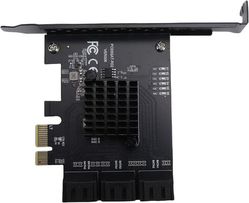 بطاقة توسيع PCIe ذات 6 منافذ، وحدة تحكم PCI E 1X بسرعة 6 جيجابت في الثانية إلى وحدة تحكم Serial ATA 3.0 مع محول وحدة تحكم SATA 3.0 ذو دعامة منخفضة لفتحة PCIe لأنظمة 8 و10 و11 ولينكس in Kuwait
