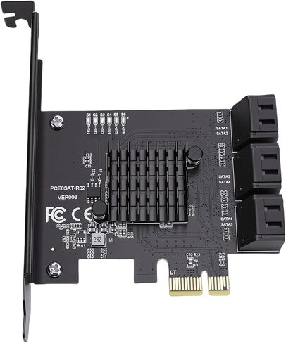 بطاقة توسيع PCI E 1X، بطاقة توسيع Serial ATA 3.0 مع دعامة منخفضة المستوى، تكامل سريع وتركيب مرن، 6 منافذ PCIe بسرعة 6 جيجابت في الثانية للأنظمة in Kuwait