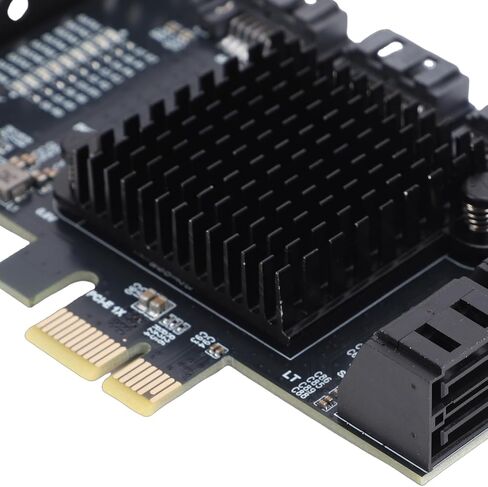 بطاقة توسيع PCIe 1X إلى 9 SATA، وحدة تحكم SATA 3.0 بسرعة 6 جيجابت في الثانية و9 منافذ Serial ATA 3.0 بطاقة توسيع مع دعامة تدعم المنفذ التسلسلي SSD in Kuwait