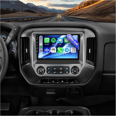 ستيريو سيارة أندرويد 4G + 64G لسيارة Chevy Silverado 2014 2015 2016 2017 2018 مع DSP/Wireless Carplay/Android Auto، Sellrich 10 بوصة 1280*720 راديو شاشة تعمل باللمس داخل الخلية بلوتوث 5.0 FM/RDS SWC كاميرا احتياطية in Kuwait