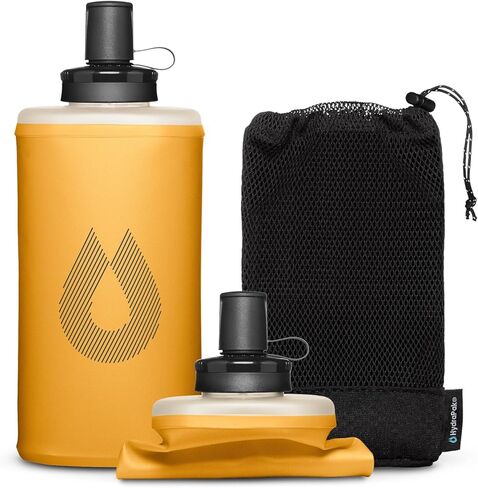 HydraPak PackFlask (500 مل أو 750 مل) - زجاجة مياه مثبتة على الظهر لحقائب الظهر - بدون استخدام اليدين، سهلة الوصول، خفيفة للغاية، قارورة ناعمة قابلة للطي للمشي لمسافات طويلة وحقائب الظهر in Kuwait