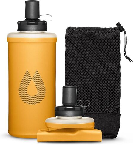 HydraPak PackFlask (500ml or 750ml) - Harness Mounted Water Bottle for Backpacks - Hands-Free, Easy-Access, Ultra-Light, Collapsible Pack Softflask for Hiking & Backpacking in Saudi Arabia