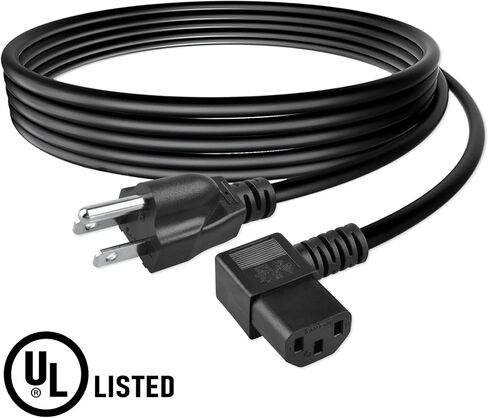UL 6FT Right Angle AC Power Cord Cable Plug Compatible with Xbox 360 Adapter Mains in Saudi Arabia