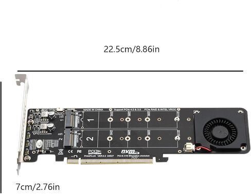 4-CH PCIE 4.0 to M.2 NVMe RAID Splitter Card Up to 4X 32Gbps Data Transfer Power Supply for M.2 PCI-E & SSD Devices in Saudi Arabia