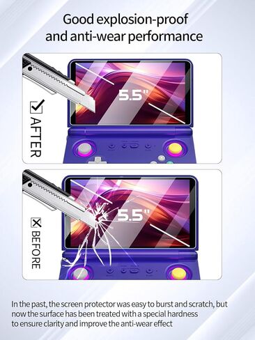 واقي شاشة لجهاز Retroid Pocket Flip 2 للألعاب، مضاد للخدش بصلابة 9H، حواف حساسة تعمل باللمس، خالٍ من الفقاعات، سهل التركيب، عبوتان. in Kuwait