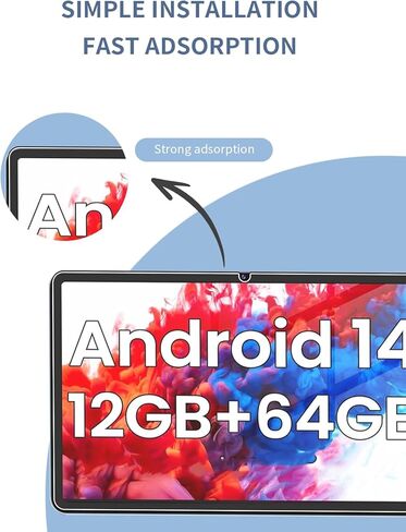 [عبوتان] واقي شاشة لجهاز TPZ t10b Android Tablet 10 بوصة من الزجاج المقوى، واقي شاشة لجهاز TPZ t10b 2025 مضاد للخدش وحساس وصلابة 9H in Kuwait