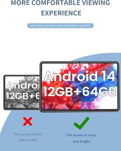 [عبوتان] واقي شاشة لجهاز TPZ t10b Android Tablet 10 بوصة من الزجاج المقوى، واقي شاشة لجهاز TPZ t10b 2025 مضاد للخدش وحساس وصلابة 9H in Kuwait