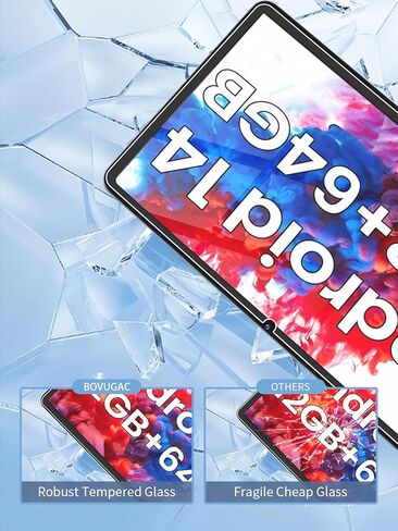[عبوتان] واقي شاشة لجهاز TPZ t10b Android Tablet 10 بوصة من الزجاج المقوى، واقي شاشة لجهاز TPZ t10b 2025 مضاد للخدش وحساس وصلابة 9H in Kuwait