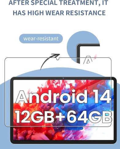 [عبوتان] واقي شاشة لجهاز TPZ t10b Android Tablet 10 بوصة من الزجاج المقوى، واقي شاشة لجهاز TPZ t10b 2025 مضاد للخدش وحساس وصلابة 9H in Kuwait