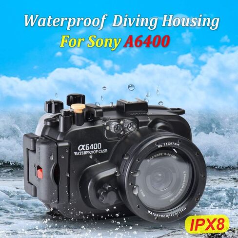 Professional Underwater Camera Housing Case for Sony A6400, 60M/195FT Waterproof Depth, with M67 Thread Interface, Compatible with Color Filter, Fish-Eye Lens (YH-A6400) in Saudi Arabia