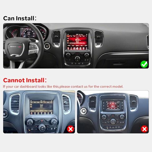 راديو السيارة Joying لترقية Dodge Durango 2014-2020، وحدة رأس Android 13 مقاس 11.6 بوصة IPS تعمل باللمس ستيريو لشاشة OEM مقاس 8.4 بوصة، مع CarPlay وAndroid Auto، AM/FM، ملاحة GPS (JY-DD203T8) in Kuwait
