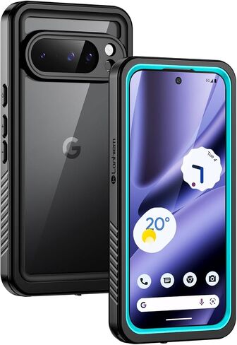 Lanhiem Pixel 10 Pro XL Case, IP68 Waterproof Dustproof Case with Built-in Screen Protector, Rugged Full Body Shockproof Protective Clear Cover for Google Pixel 10 Pro XL 6.8 Inch, Black in Saudi Arabia
