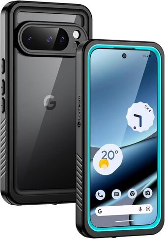 Lanhiem Pixel 10 Pro XL Case, IP68 Waterproof Dustproof Case with Built-in Screen Protector, Rugged Full Body Shockproof Protective Clear Cover for Google Pixel 10 Pro XL 6.8 Inch, Black in Saudi Arabia