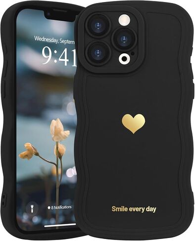LAPOPNUT for iPhone 16 Plus Case Cute Heart Simple Wave Frame Case Aesthetic Design Solid Color Girls Women TPU Silicone Slim Phone Cover for iPhone 16 Plus,Rose red in Kuwait