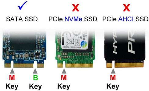 Xiwai B/M-Key M.2 NGFF 2 Lane SSD إلى 7 مللي متر 22pin 2.5 "SATA حافظة القرص الصلب PCBA لـ E431 E531 X240S Y410P Y510P in Saudi Arabia