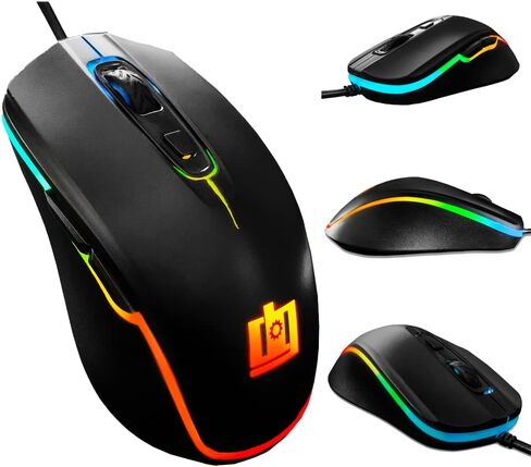 ماوس الألعاب السلكي Deco Gear DGGMOUS - 800-5000 نقطة لكل بوصة قابلة للتعديل - 11 وضع RGB - (متجدد) in Kuwait