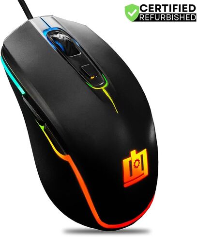 ماوس الألعاب السلكي Deco Gear DGGMOUS - 800-5000 نقطة لكل بوصة قابلة للتعديل - 11 وضع RGB - (متجدد) in Kuwait