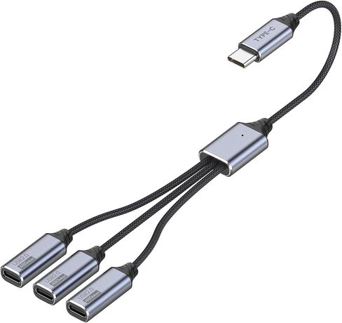 موزع USB C 1 في 3 مخرج، محول USBC ذكر إلى محول أنثى متعدد النوع C، كابل شحن ونقل البيانات لماوس لوحة المفاتيح لمحرك الفلاش in Kuwait