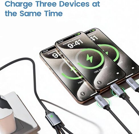 موزع USB C 1 في 3 مخرج، محول USBC ذكر إلى محول أنثى متعدد النوع C، كابل شحن ونقل البيانات لماوس لوحة المفاتيح لمحرك الفلاش in Kuwait
