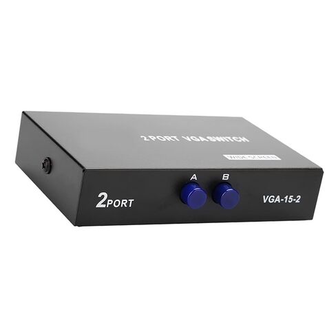 صندوق VGA، أسود لمزامنة البيانات 2 في 1 VGA للكمبيوتر المحمول للكمبيوتر الشخصي in Kuwait