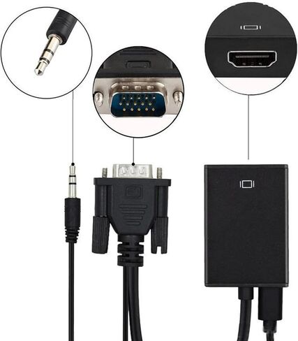 محول واجهة الوسائط المتعددة VGA إلى HD، كابل محول VGA، محول كمبيوتر VGA، لتلفزيون الكمبيوتر المحمول in Kuwait